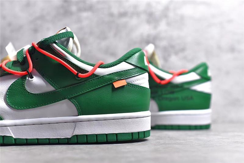 PK God exclusive OFF-WHITE x Futura x Nike Dunk white pine green retail materails ready to ship